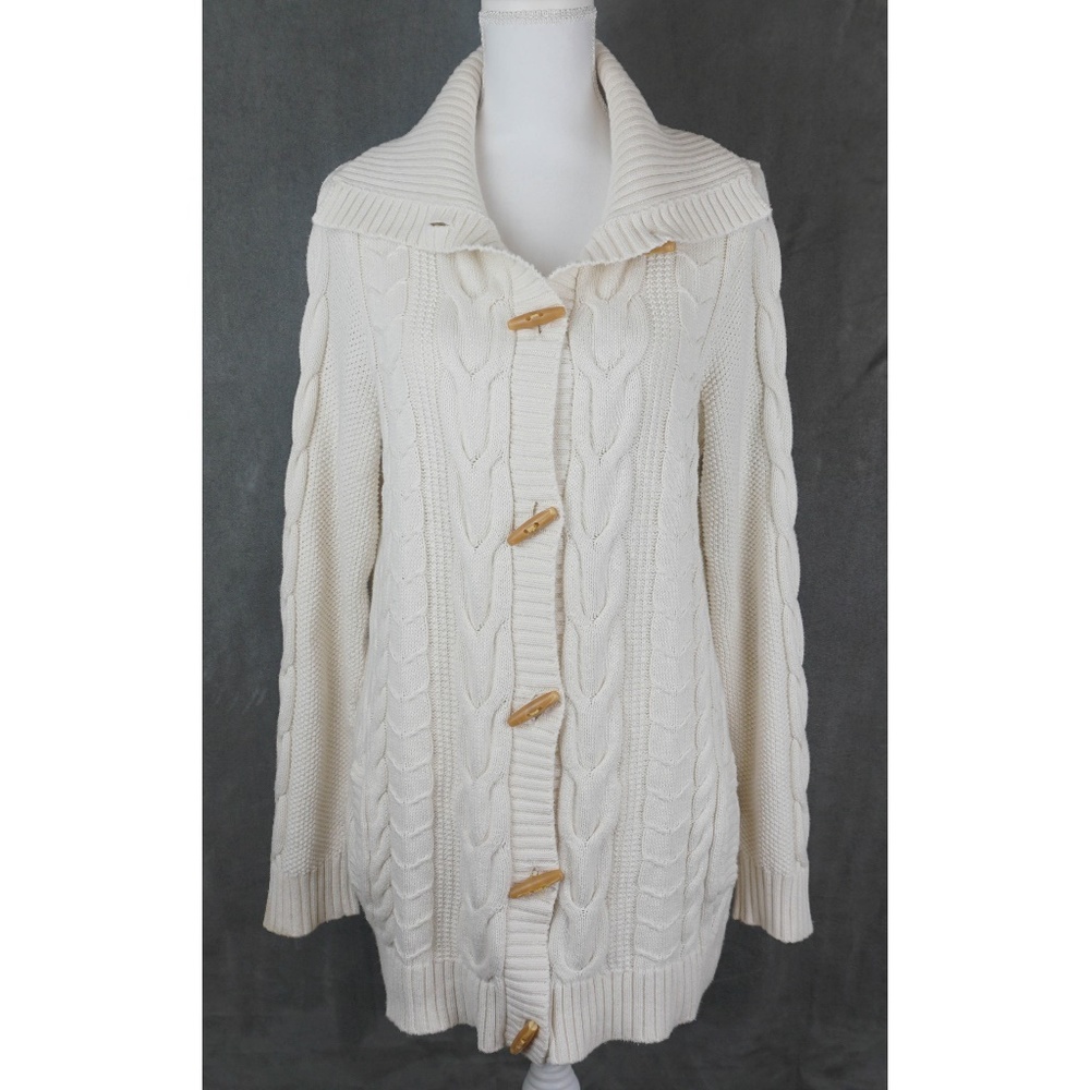 Land's End Women's Cotton Cable Knit Sweater